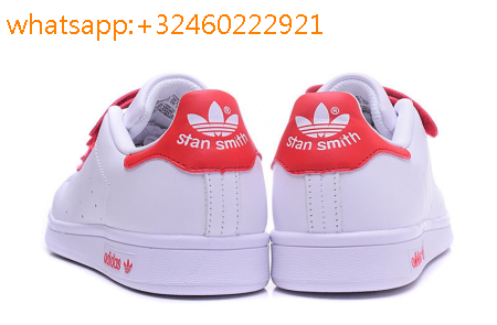 stan smith femme blanc rouge